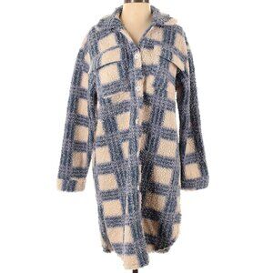 Blue and Ivory Striped Coat